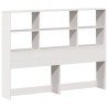  Tête de lit avec rangement blanc 150 cm bois massif de pin 
