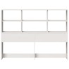  Tête de lit avec rangement blanc 150 cm bois massif de pin 