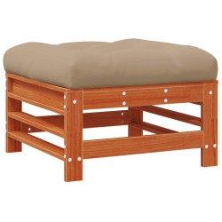 Repose-pieds de jardin Pin massif Brun Ciré 617431617431
