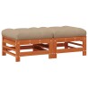 Repose-pieds de jardin Pin massif Brun Ciré 617431617431
