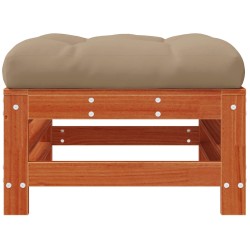 Repose-pieds de jardin Pin massif Brun Ciré 617431617431