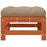 Repose-pieds de jardin Pin massif Brun Ciré 617431617431