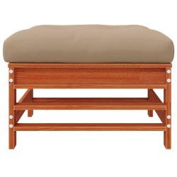 Repose-pieds de jardin Pin massif Brun Ciré 617431617431