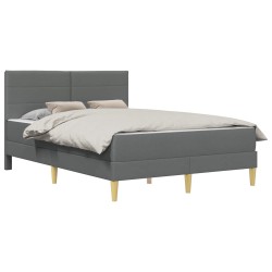 Cadre de lit Gris foncé 120 x 190 cm Polyester 617433617433