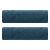 Canapé 2 places avec oreillers décoratifs bleu 140 cm velours 617444617444