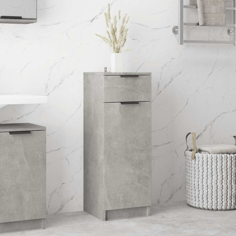 Armoire de salle de bain gris béton 32x34x90 cm 617446617446