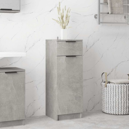 Armoire de salle de bain gris béton 32x34x90 cm 617446617446