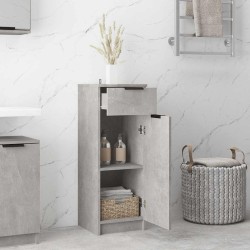 Armoire de salle de bain gris béton 32x34x90 cm 617446617446