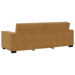 Canapé à 3 places Marron 220x78x84 cm Velours 617450617450