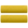 Canapé 2 places avec oreillers décoratifs jaune 120 cm velours 617451617451