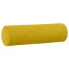 Canapé 2 places avec oreillers décoratifs jaune 120 cm velours 617451617451
