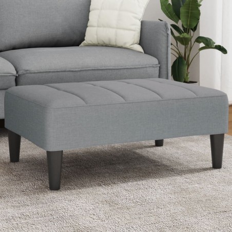 Repose-pied gris clair 77x55x31 cm tissu 617452617452
