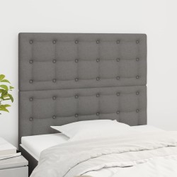 Tête de lit Gris foncé 90x5x118/128 cm Tissu 617454617454