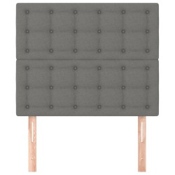 Tête de lit Gris foncé 90x5x118/128 cm Tissu 617454617454
