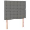 Tête de lit à LED Gris foncé 90x5x118/128 cm Tissu 617455617455