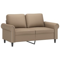 Canapé 2 places avec oreillers cappuccino 120 cm similicuir 617459617459