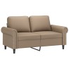 Canapé 2 places avec oreillers cappuccino 120 cm similicuir 617459617459