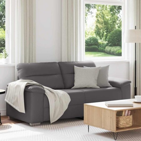 Canapé 2 places gris 180x81x84 cm en similicuir 617466617466