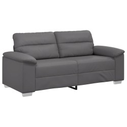 Canapé 2 places gris 180x81x84 cm en similicuir 617466617466