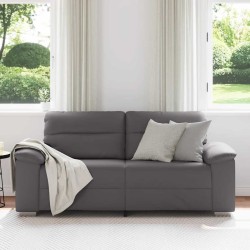 Canapé 2 places gris 180x81x84 cm en similicuir 617466617466