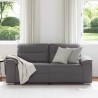 Canapé 2 places gris 180x81x84 cm en similicuir 617466617466