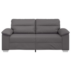 Canapé 2 places gris 180x81x84 cm en similicuir 617466617466