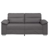 Canapé 2 places gris 180x81x84 cm en similicuir 617466617466