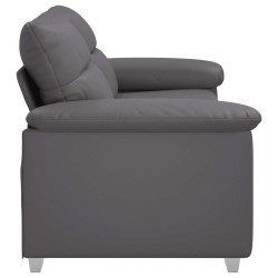 Canapé 2 places gris 180x81x84 cm en similicuir 617466617466