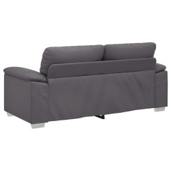 Canapé 2 places gris 180x81x84 cm en similicuir 617466617466