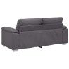 Canapé 2 places gris 180x81x84 cm en similicuir 617466617466