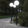 Bornes lumineuses avec détecteur lot de 3 120 cm noir IP44 617468617468