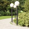 Bornes lumineuses avec détecteur lot de 3 120 cm noir IP44 617468617468