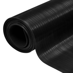 Tapis de sol Noir 1 x 5 m Caoutchouc 617469617469