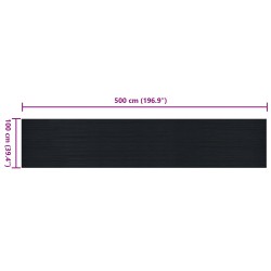 Tapis de sol Noir 1 x 5 m Caoutchouc 617469617469