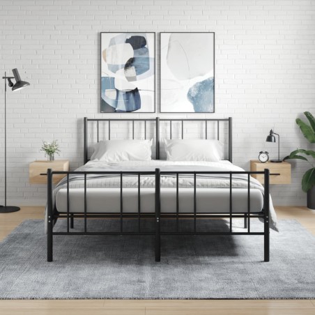 Tables de chevet murales 2 pcs chêne sonoma 35x35x20 cm 617470617470