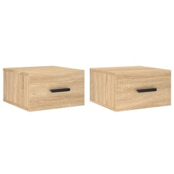 Tables de chevet murales 2 pcs chêne sonoma 35x35x20 cm 617470617470