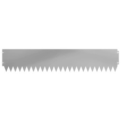 Bordure de Pelouse 30 pcs 103 x 20 cm Acier Argenté 617472617472
