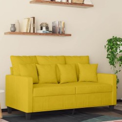 Canapé à 2 places Jaune 120 cm Velours 617475617475