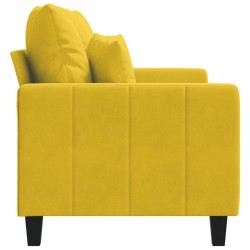 Canapé à 2 places Jaune 120 cm Velours 617475617475