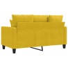 Canapé à 2 places Jaune 120 cm Velours 617475617475