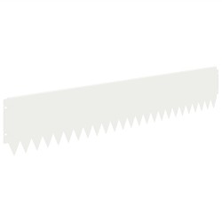 Bordure de Pelouse 30 pcs 103 x 20 cm Acier Blanc 617477617477