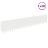 Bordure de Pelouse 30 pcs 103 x 20 cm Acier Blanc 617477617477