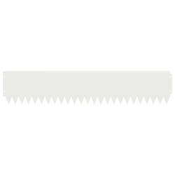 Bordure de Pelouse 30 pcs 103 x 20 cm Acier Blanc 617477617477