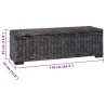 Boîte de rangement avec stockage Noir 110 x 35 x 45 cm 617478617478