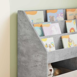 Bibliothèque pour enfants Gris béton 72,5 x 29,5 x 69 cm 617480617480
