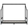 Cadre de lit pour enfants noir 90x190 cm bois de pin massif 617481617481
