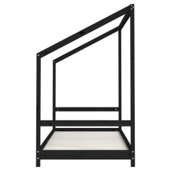 Cadre de lit pour enfants noir 90x190 cm bois de pin massif 617481617481