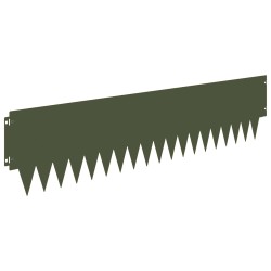 Bordure de Pelouse 10 pcs 103 x 25 cm métal Vert olive 617482617482