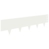 Bordure de Pelouse 30 pcs 100 x 25 cm Acier Blanc 617484617484