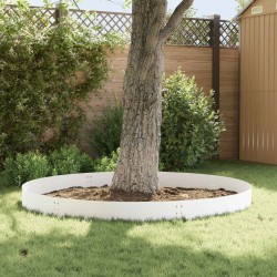 Bordure de Pelouse 30 pcs 100 x 25 cm Acier Blanc 617484617484